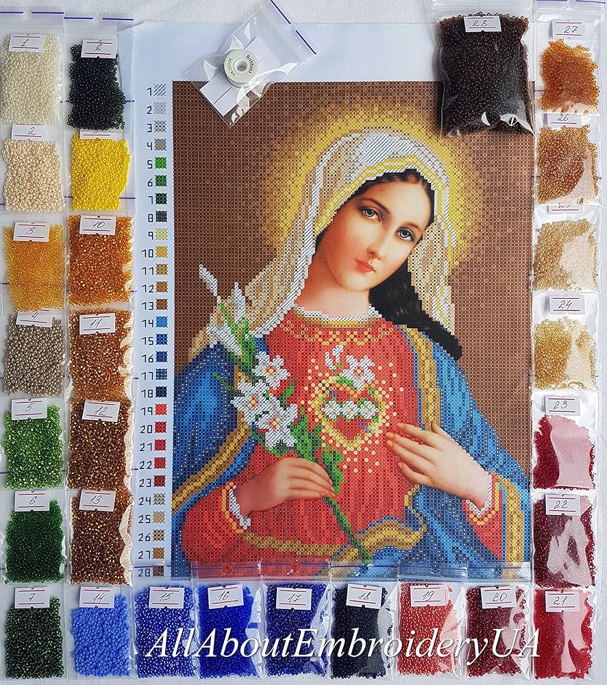 マリア様　　刺繍画 楽天市場】マリア クロススティッチの通販